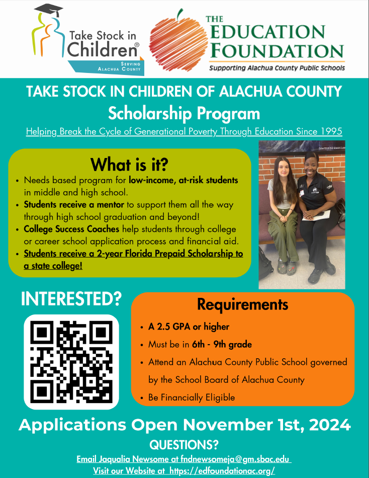 Take Stock in Children flyer